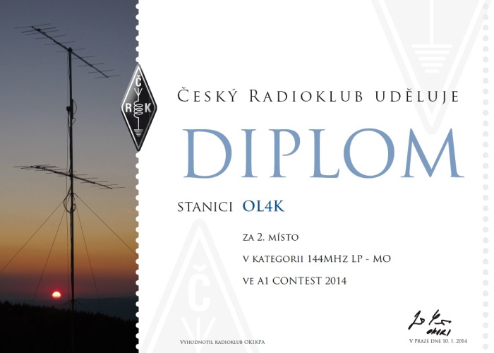 OL4K A1 Contest 2014 144 MHz LP