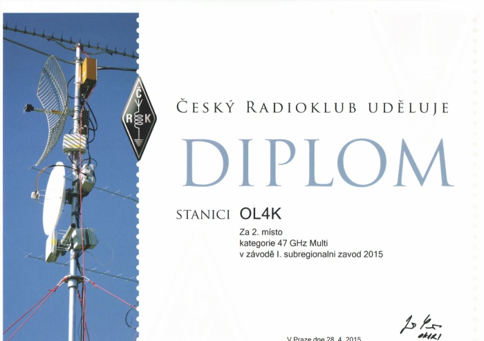 OL4K 1. Subregionál 2015 47 GHz
